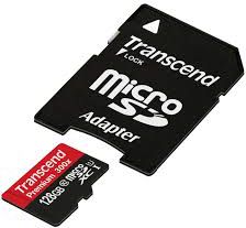Kartë memorije Transcend Premium microSDXC TS128GUSDU1, 128GB, Class 10 UHS I U1, me adapter