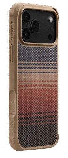 Mbulesë telefoni Pitaka ProGuard për iPhone 17 Pro, kompatibile me MagSafe, multikolor, kafe