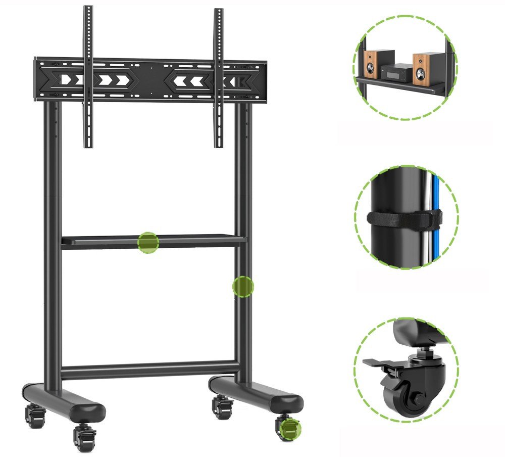Stendë televizori Techly ICA-TR533BK, 60-86", deri 68kg, e zezë