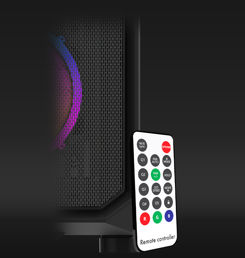 Kuti kompjuterike gaming WEZEN Pro, ATX, 4x 120mm RGB, e zezë