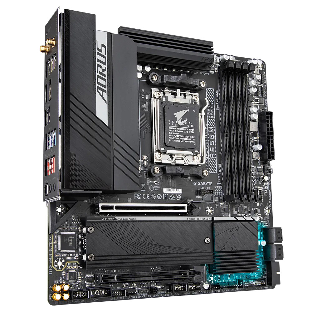 Pllakë amë Gigabyte B650M AORUS ELITE AX, Micro-ATX, AM5, DDR5, e zezë