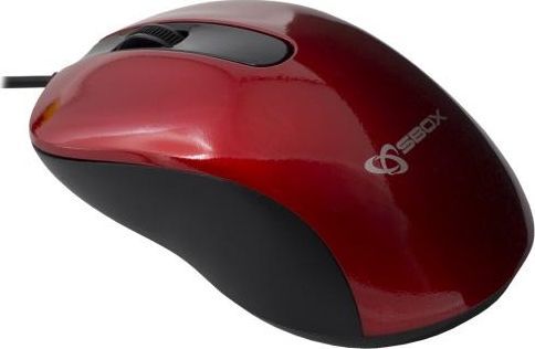 Maus SBOX M-901R, 1000dPi, i kuq/zi