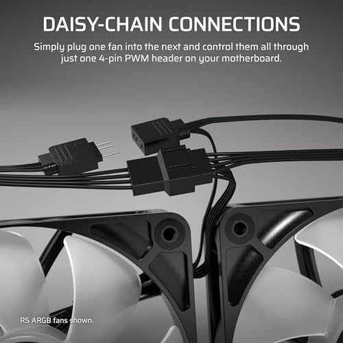 Ventilator kaste CORSAIR RS120, 120mm, PWM, i zi