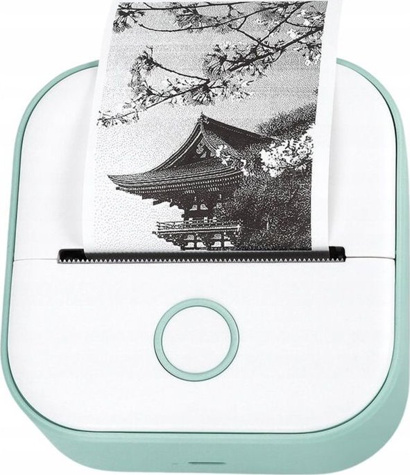 Printer termik portativ Phomemo T02, Bluetooth, 203 DPI, i bardhë jeshil