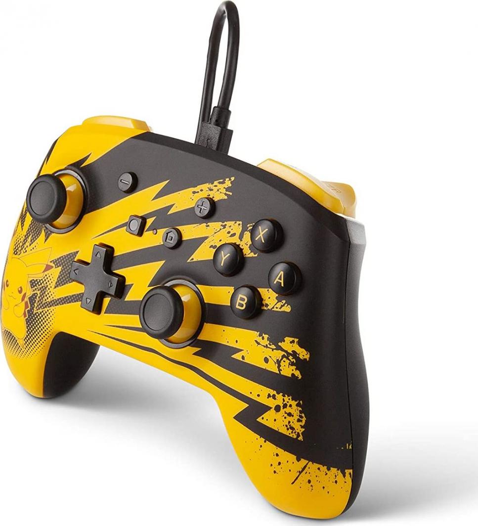 Kontroller PowerA Pokemon: Pikachu Lightning, me kabllo, i verdhë