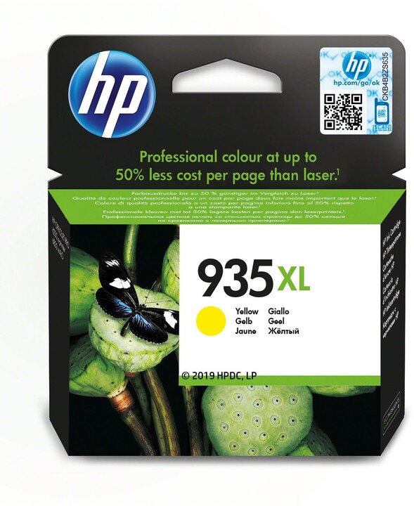 Ngjyrë printeri HP C2P26AE, nr. 935XL, e verdhë