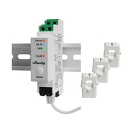 Shelly Pro 3EM 120A Matës energjie elektrik 3-fazor, për montim në DIN rail, me Wi-Fi / LAN / Bluetooth