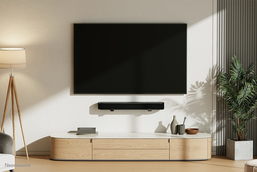 Mbajtëse muri për videobar Neomounts AWL29-550BL1, 15kg, e zezë