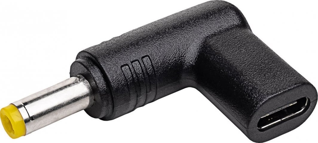 Adapter USB Akyga USB-C në 4.8x1.7 mm, 100W, 5A, i zi