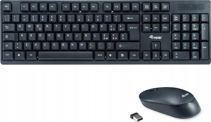 Set tastierë dhe maus Equip 245223, RF wireless, layout italian QWERTY, i zi