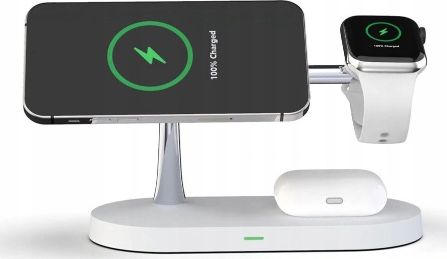 Karikues wireless Blow WCH-08, 15W, 3 në 1, i bardhë