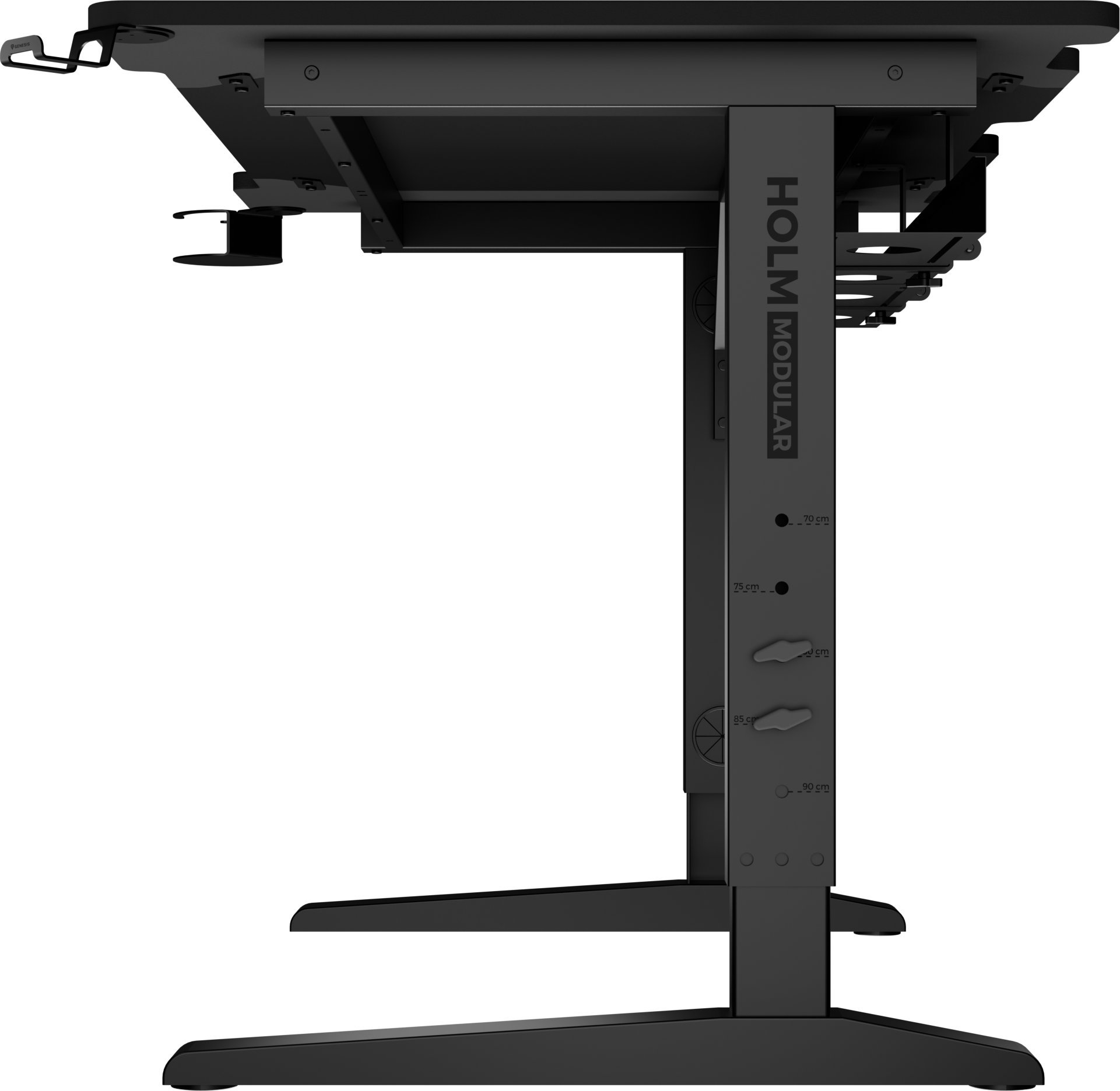 Tavolinë gaming Genesis Holm Modular 120, 120 cm, RGB, e zezë