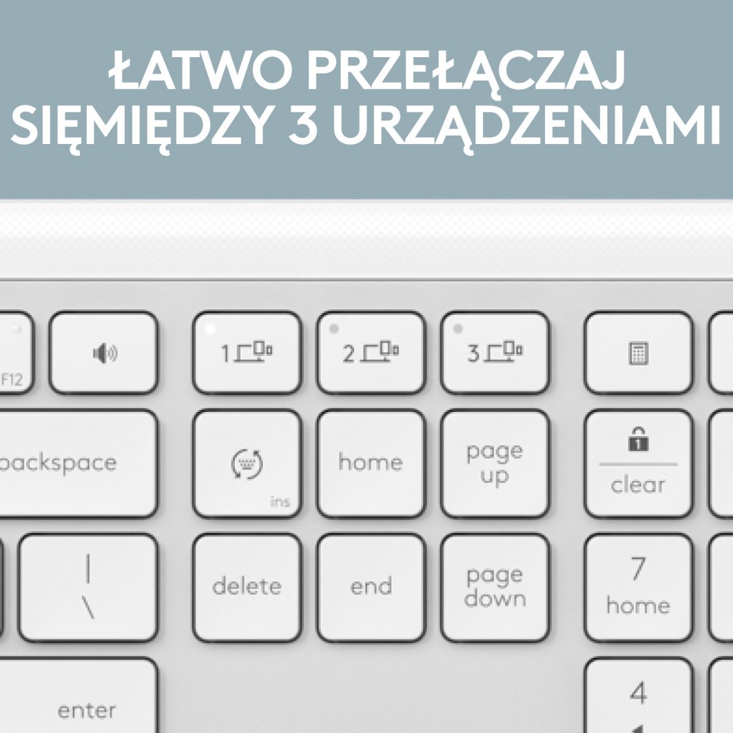 Set tastierë + maus Logitech Signature Slim MK950 (920-012491), i bardhë