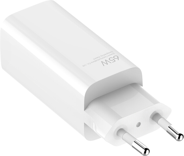 Karikues Xiaomi GaN, USB-A, USB-C, 65W, i bardhë