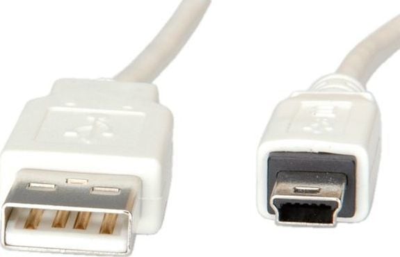 Kabllo USB 2.0 SECOMP Type A në Mini USB 5-pin, 0.8m, e zezë