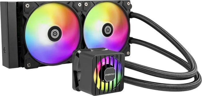 Ftohës uji për CPU Enermax LiqMaxFlo ELC-LMF-240T-ARGB, radiator 240mm, 2x ventilatorë 120mm, i zi