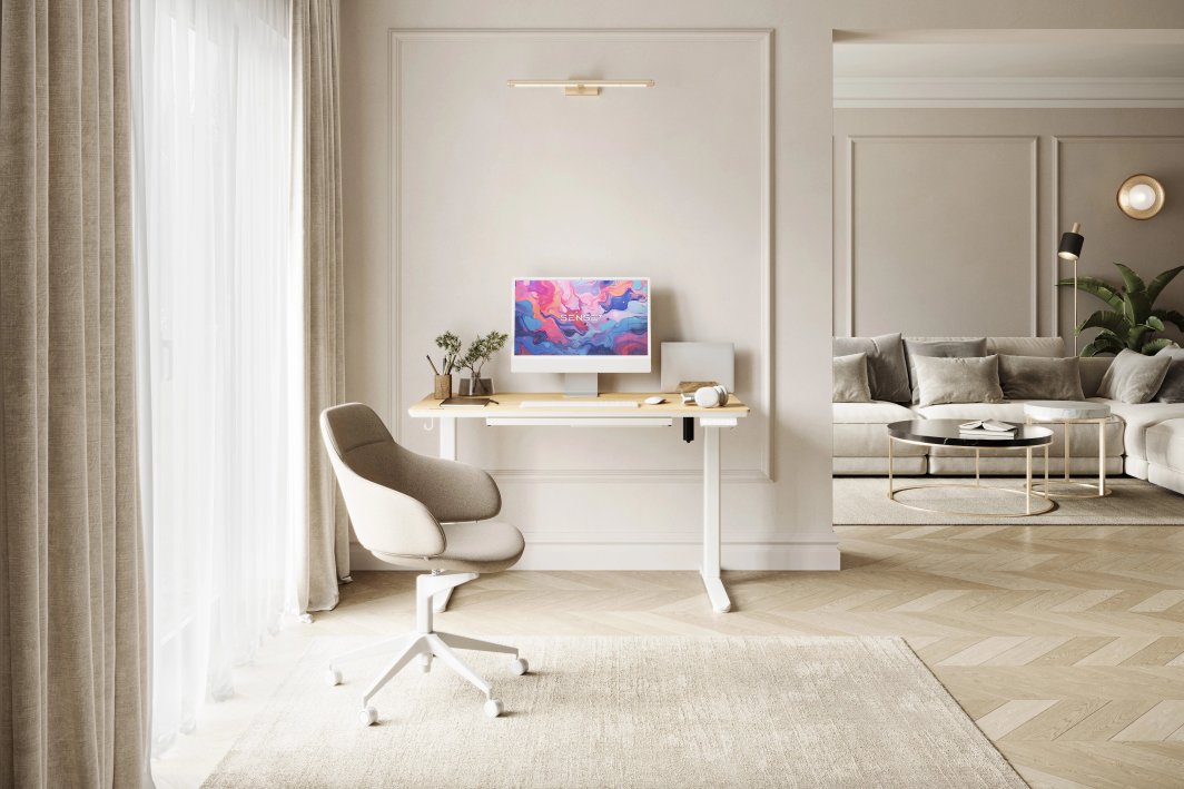 Tavolinë SENSE7 Newai Bamboo, e kaftë/ bardhë