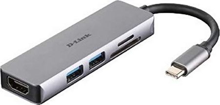 Docking station D-Link DUB-M530, USB-C 5 në 1, HDMI 4K, gri