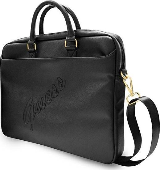 Çantë laptopi Guess GUCB15PUSASBK, 15", lëkurë ekologjike, e zezë