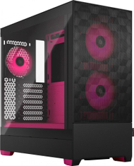 Kasë Pop Air RGB TG (FD-C-POR1A-03), e zezë/rozë