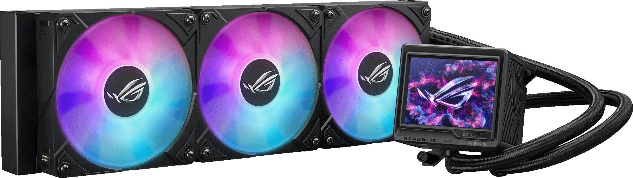 Ftohës uji CPU ASUS ROG Ryujin III 360 ARGB Extreme, 360mm, ekran LCD 3.5", i zi