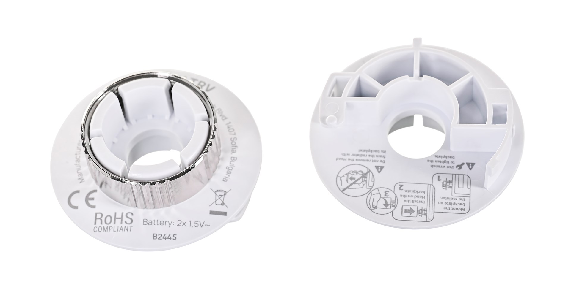 Valvul termostatike inteligjente Shelly Blu TRV 2, Wi-Fi, Bluetooth, e bardhë