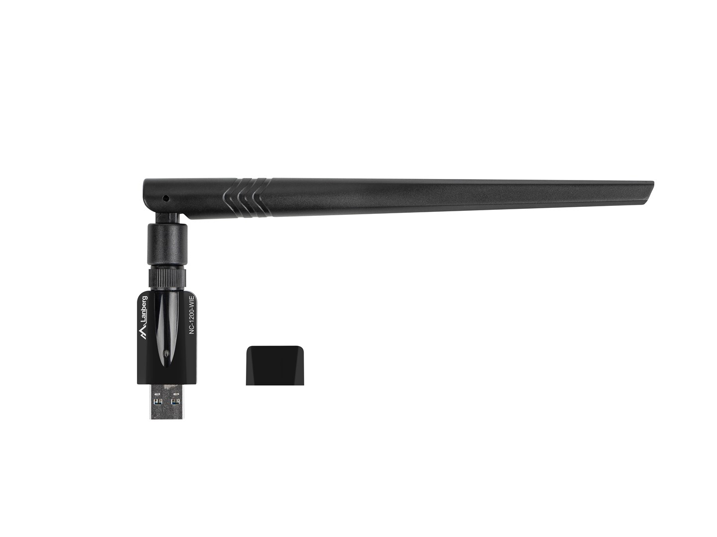 [OUTLET] Përshtatës rrjeti Lanberg NC-1200-WIE, USB 3.2, Wi-Fi, 1200Mbps, i zi