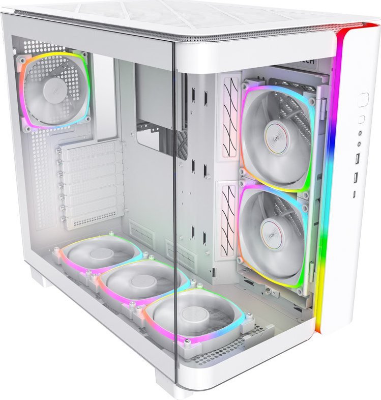 Kasë Montech King 95 Pro ARGB, e bardhë, Midi Tower