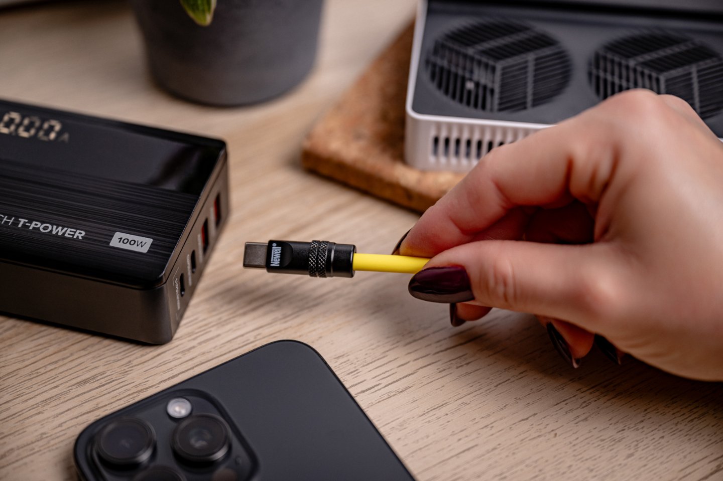 Kabllo USB C Newell 100W, 2m, e verdhë
