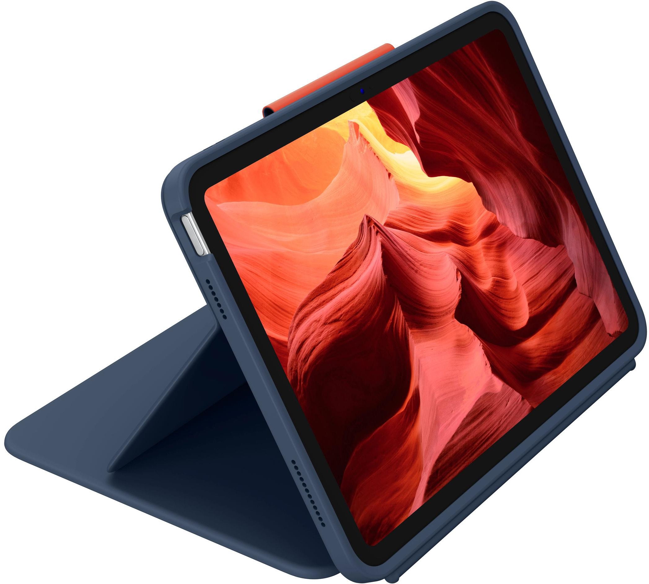 Këllëf tastiere Logitech Rugged Combo 4 Touch për iPad 10th Gen, me touchpad, Classic Blue