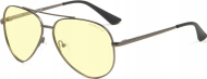 Syze kompjuteri Gunnar Optiks Maverick, lente amber, kornizë metalike gri