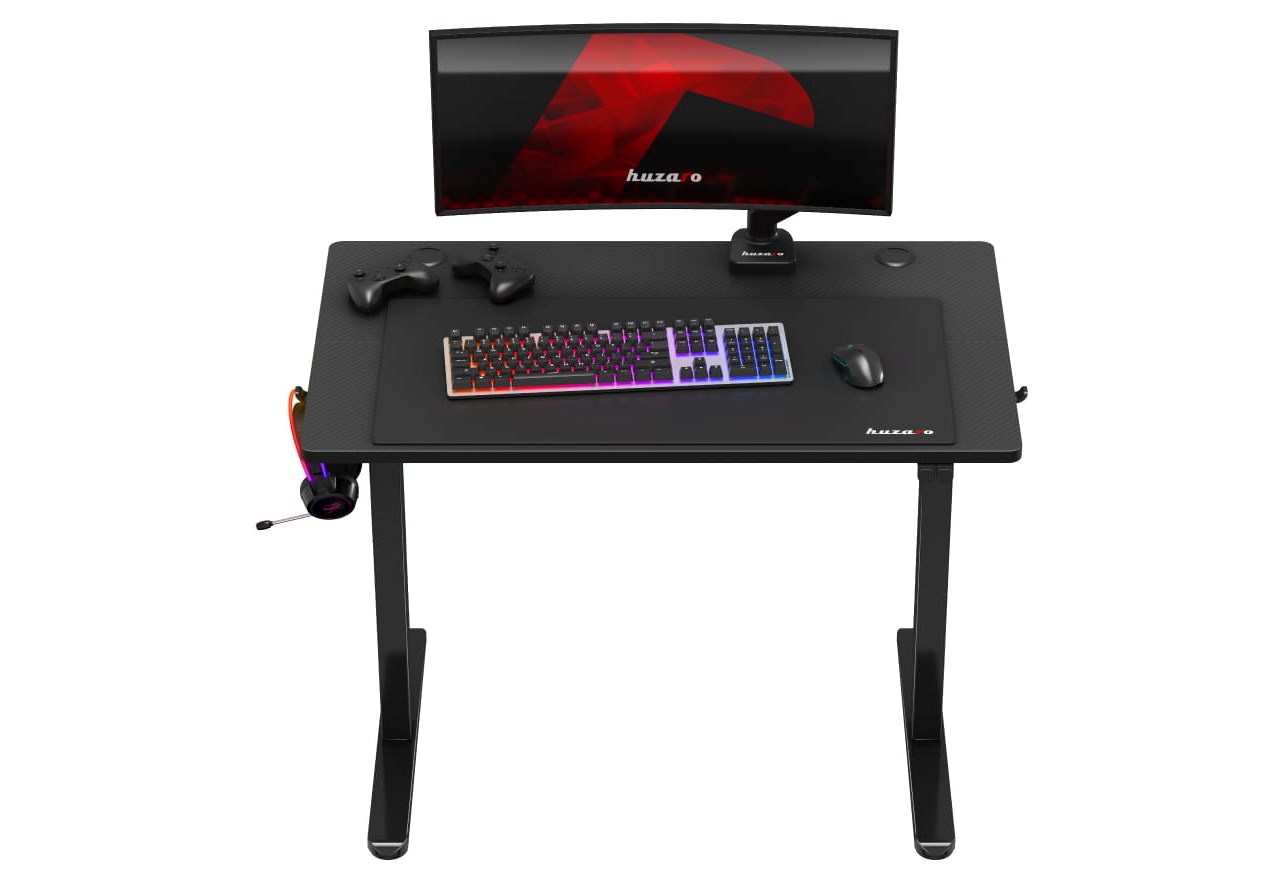 Tavolinë elektrike gaming Huzaro Hero 7.9, 100 x 60 cm, rregullim lartësie, e zezë