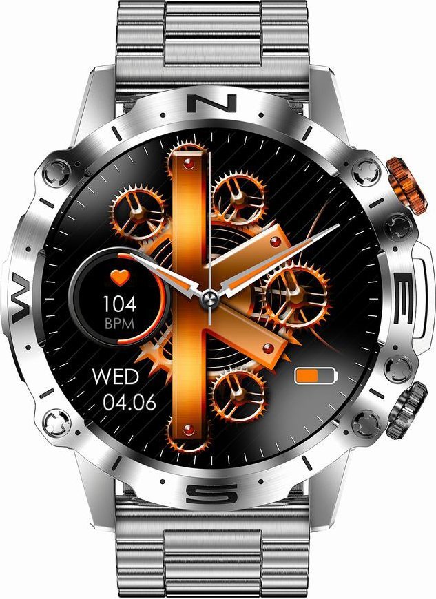 Smartwatch Mski Gravity GT20-2, ekran 1.43" AMOLED, Bluetooth, e zezë