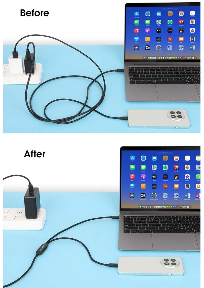 Kabllo karikimi Manhattan Dual USB C, 100W, 2m, e zezë