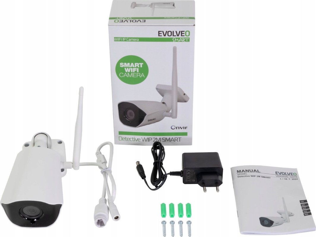Kamera IP Evolveo Detective WIP 2M SMART, Wi-Fi, FULL HD, IP66, e bardhë