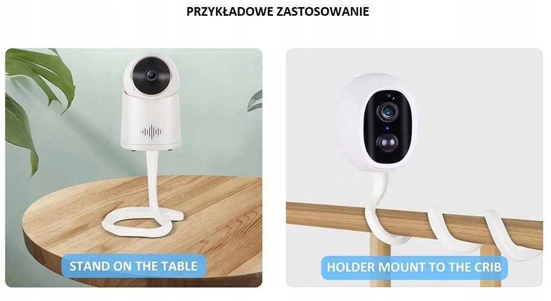 Mbajtëse fleksibile universale për kamera BD-09-1, montim 1/4", metalike, e zezë