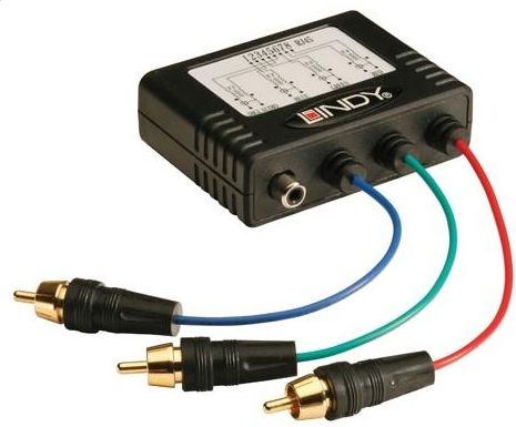 Sistem transmetimi AV Lindy Extender 32525, konvertues Component 3 x RCA + Coaxial 1 x RCA, RJ-45
