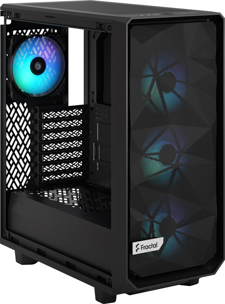 Kasë Fractal Design Meshify 2 Compact RGB, e zezë, Midi Tower