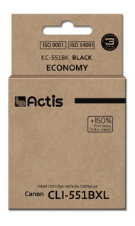 Ngjyrë për printer Actis KC-551Bk (zëvendësim për Canon CLI-551Bk), 12 ml, e zezë
