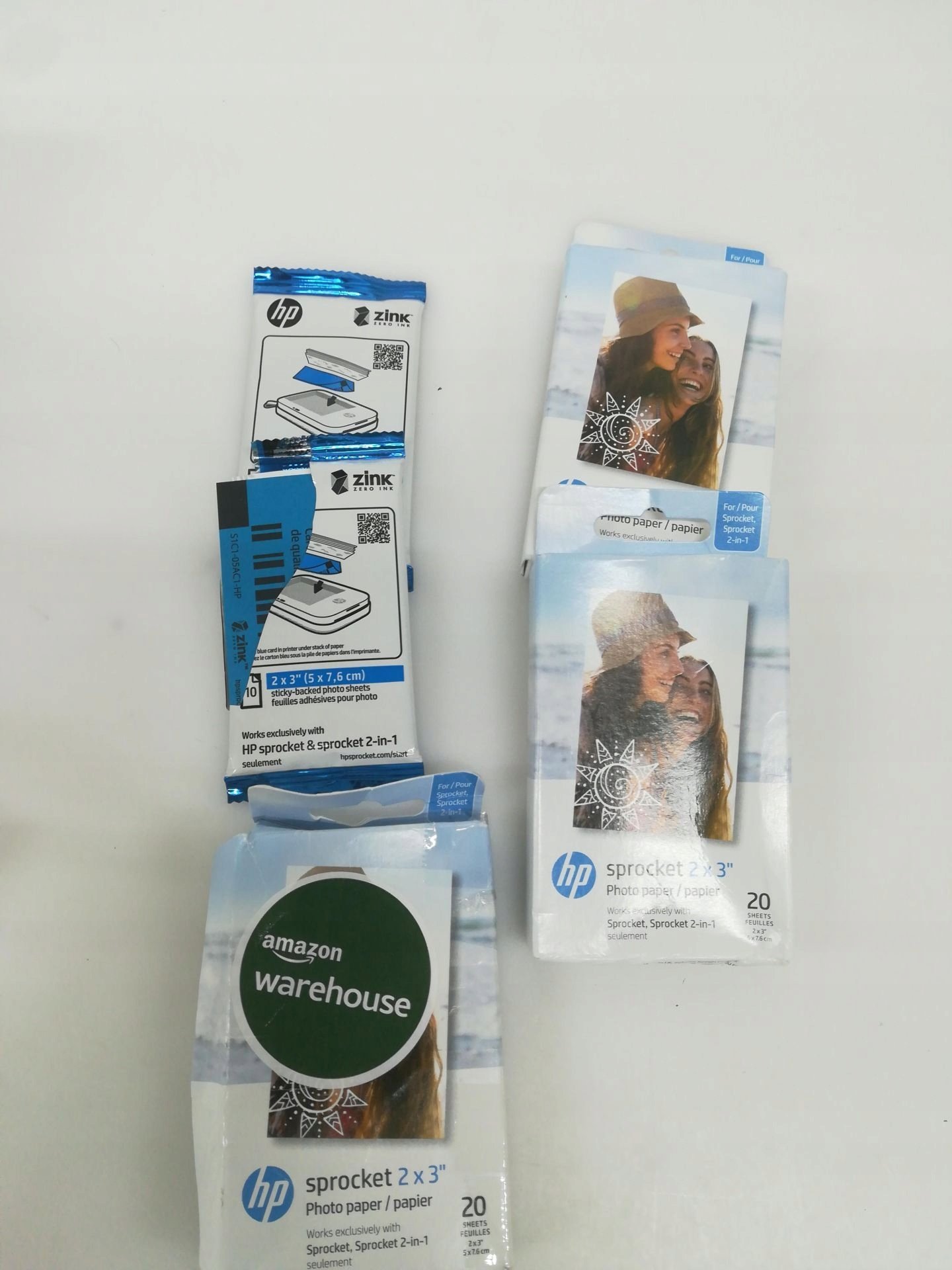 Letra fotografike HP Zink Sprocket, 2x3", vetëngjitëse, 100 fletë
