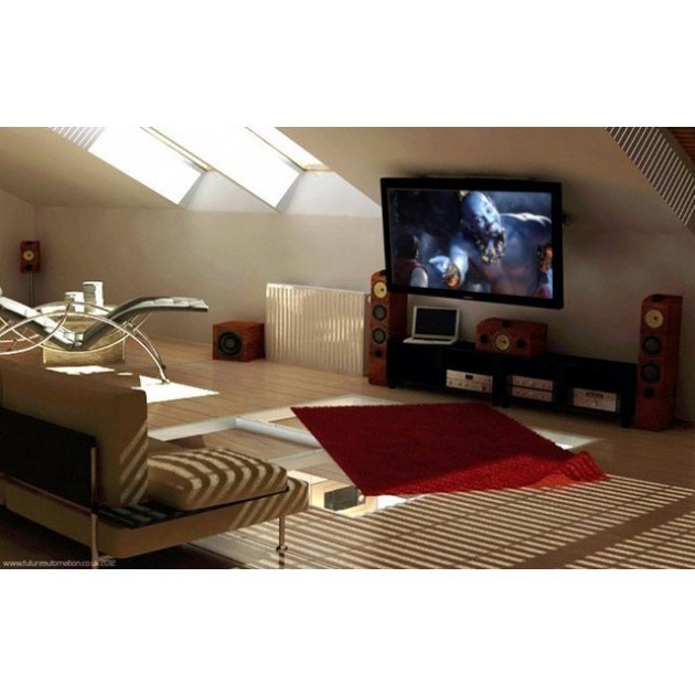Носач за таван за ТВ LED/LCD Techly, 17\"-37\", 200x200, црна/сребрена