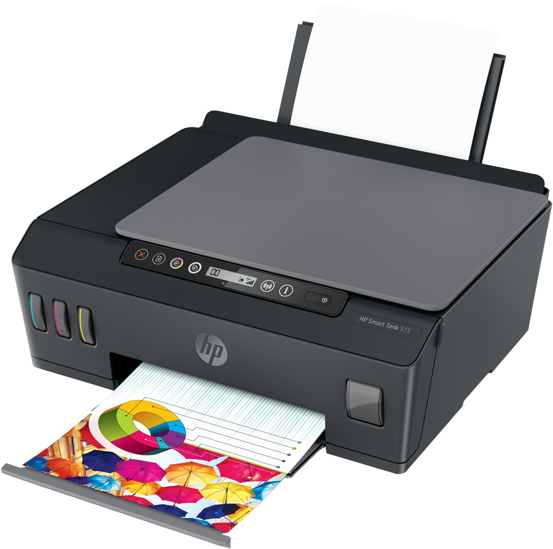 Printer multifunksional HP Smart Tank 515, Inkjet termal, i zi