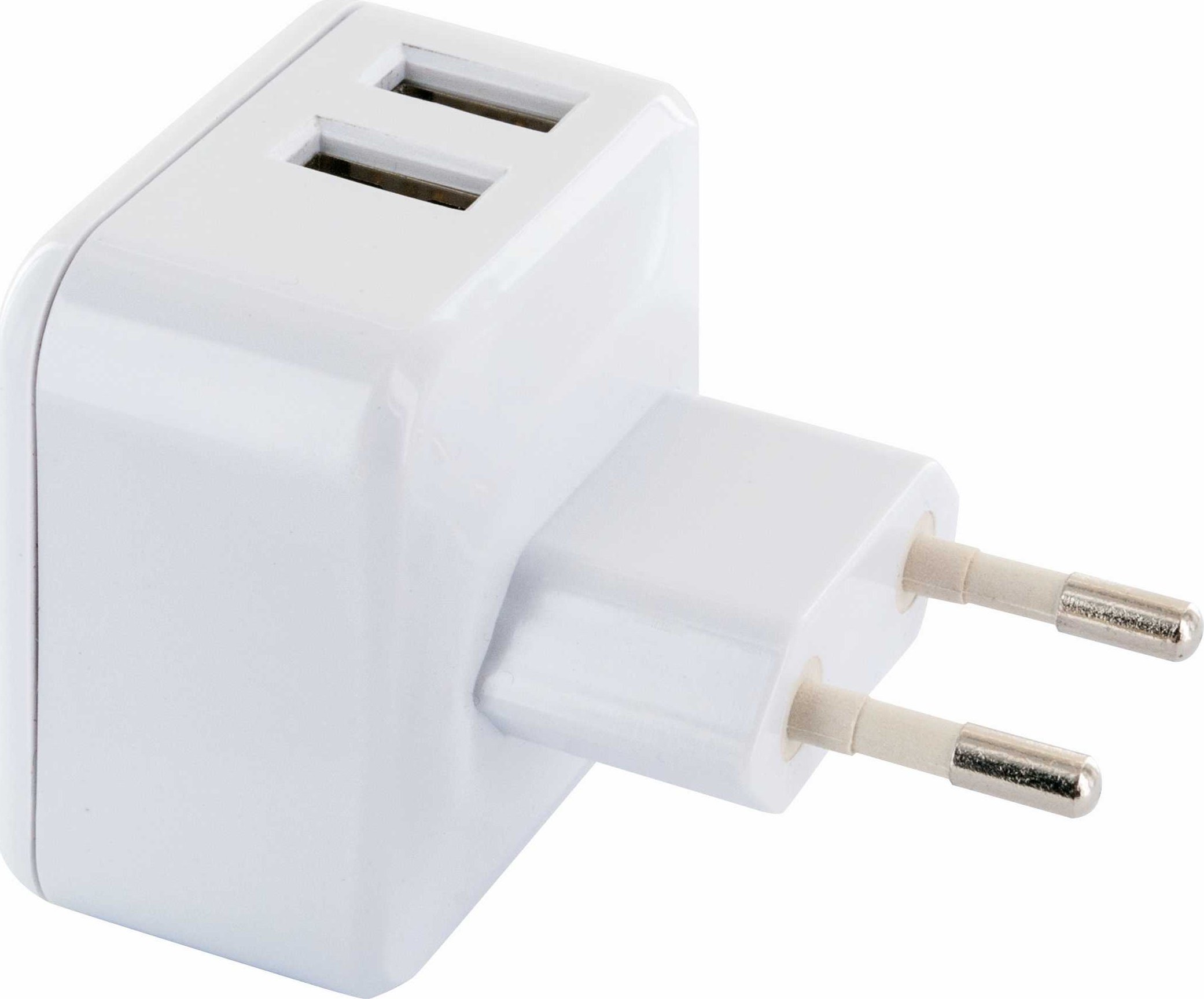 Karikues muri Schwaiger LAD230 531, 2x USB, 230V, i bardhë