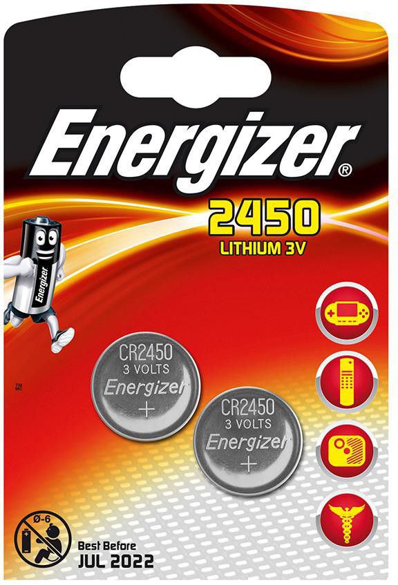 Bateri litium Energizer CR2450, 3V, paketim 2 copë