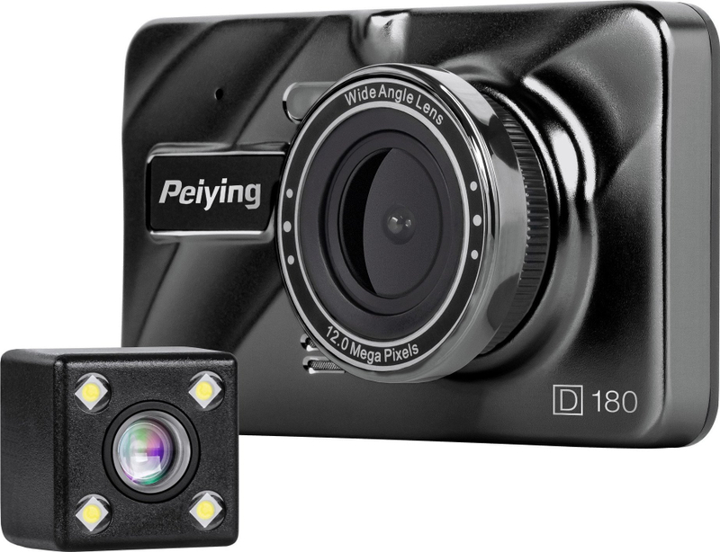 Kamerë veture PeiYing Basic D180, FHD, 4", kënd 130°, me kamerë të pasme