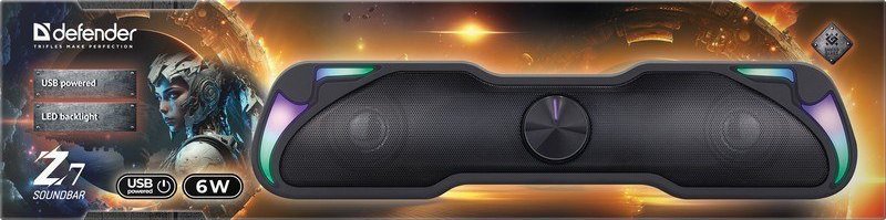 Soundbar Defender Z7, 6W, USB, i zi me LED