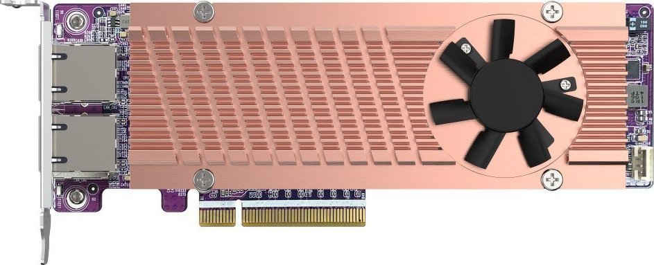 Kartë rrjeti QNAP QM2, PCIe, 10GbE RJ-45, me ftohës bakri
