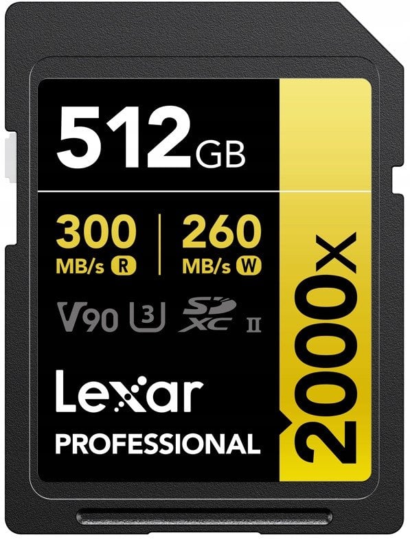 Kartë memorie Lexar Professional Gold 2000x SDXC, 512GB, 300MB/s