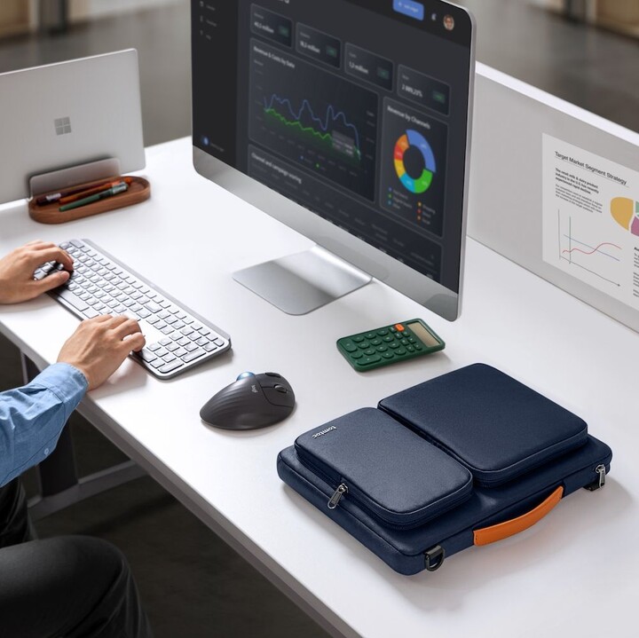 Çantë tomtoc Messenger për MacBook Pro 2019 16", e kaltër