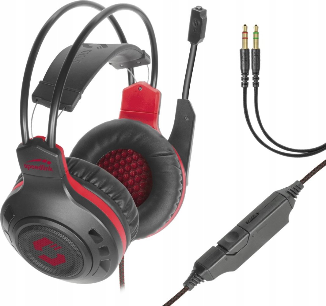 Kufje gaming Speedlink CELSOR, stereo, me mikrofon, të zeza e kuqe